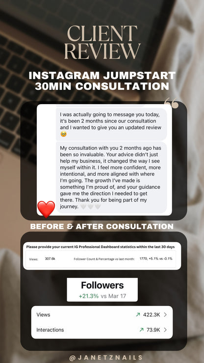 Instagram Jumpstart Consultation