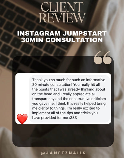 Instagram Jumpstart Consultation