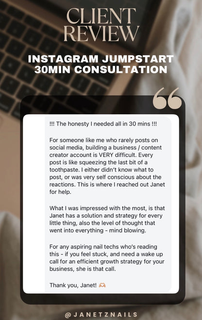 Instagram Jumpstart Consultation